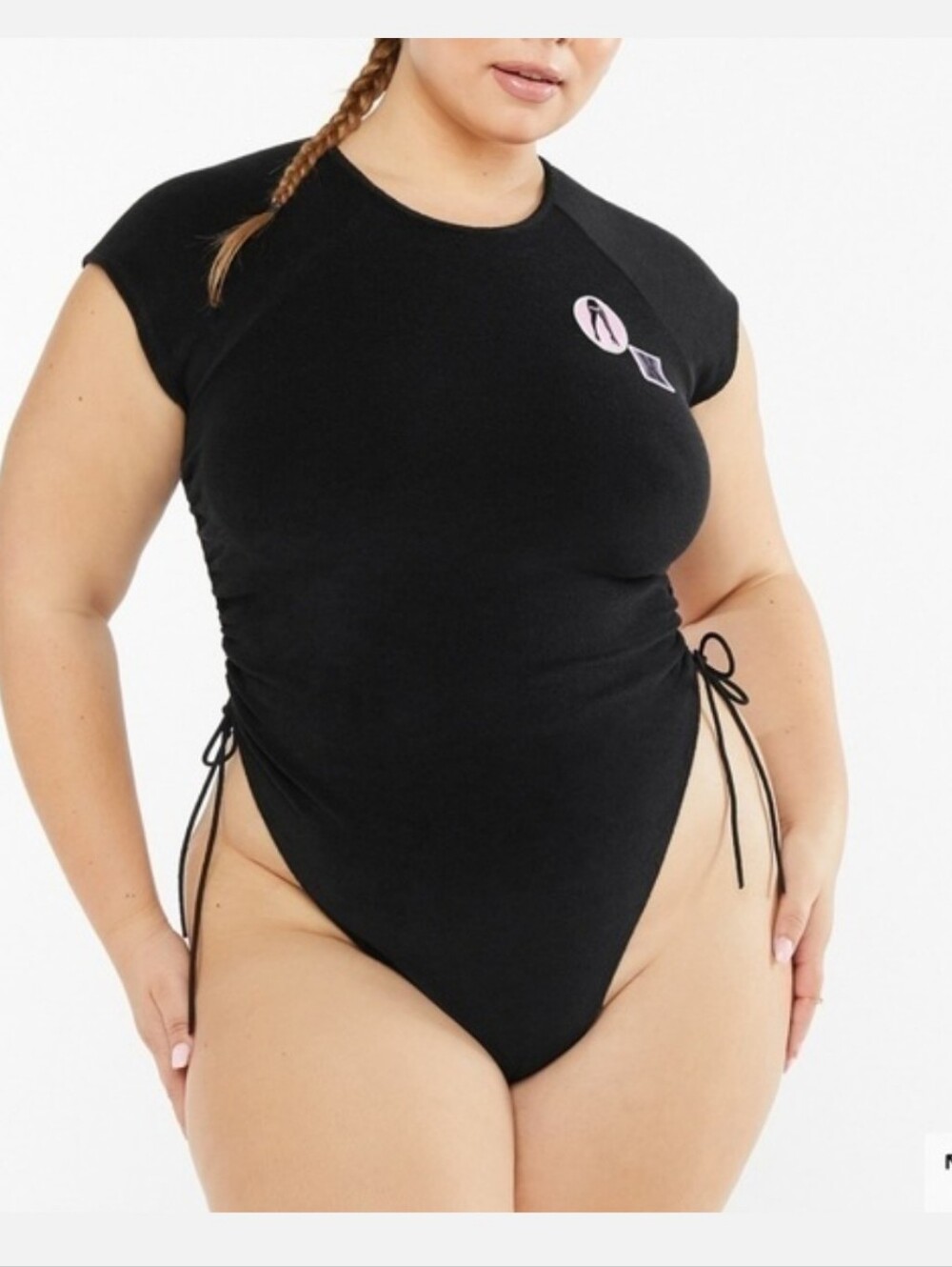 New Savage x Fenty 70s Ruched Terry Thing Teddy Black Sz 1X